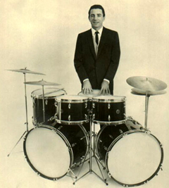 Louie Bellson with a later double bass kit