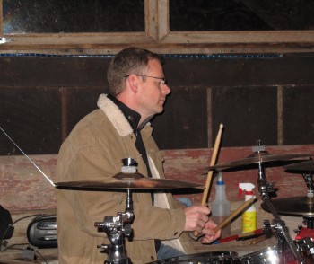 Gretsch drummer John DeVaul of Knoxville provided the kit for the Roundup
