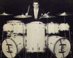 Louie Bellson with his 1946 double bass kit